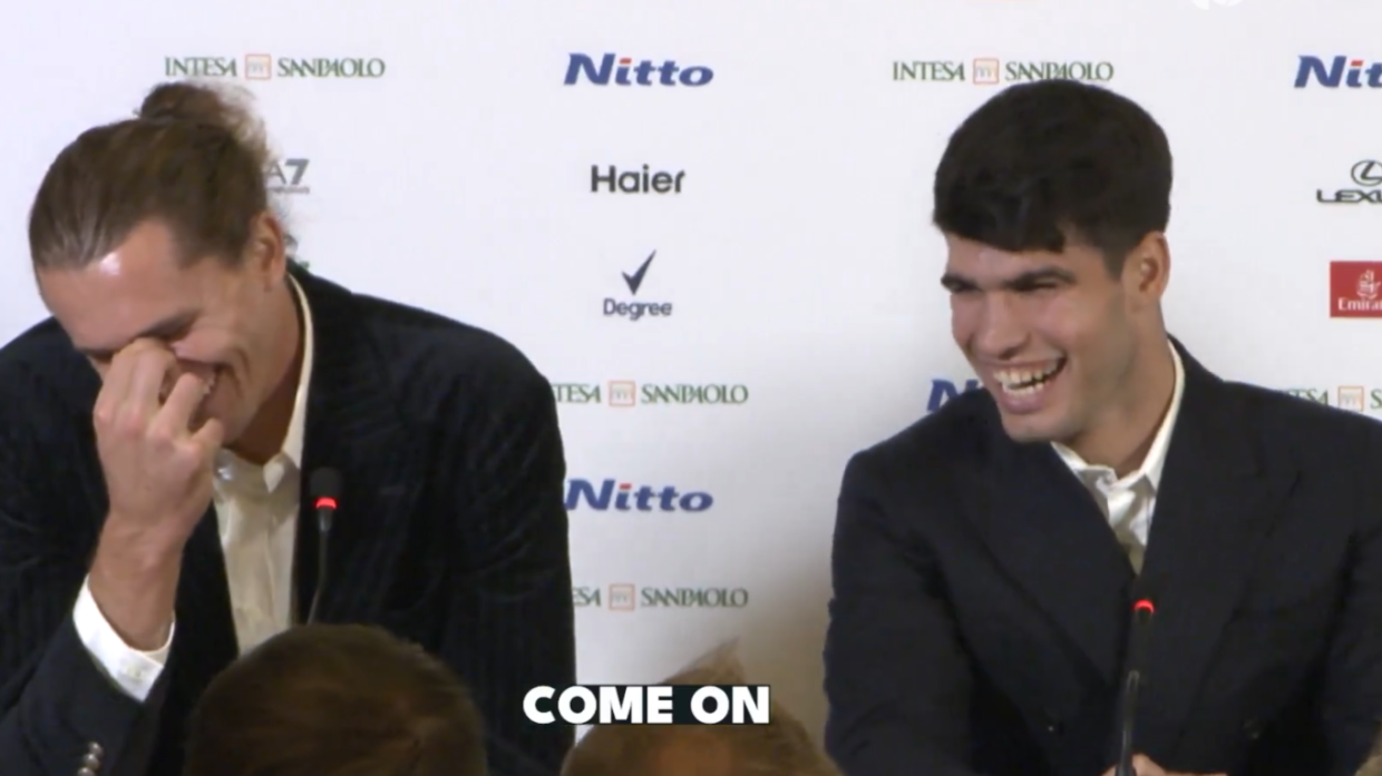 Alexander Zverev e Carlos Alcaraz ( Fonte TennisTV)