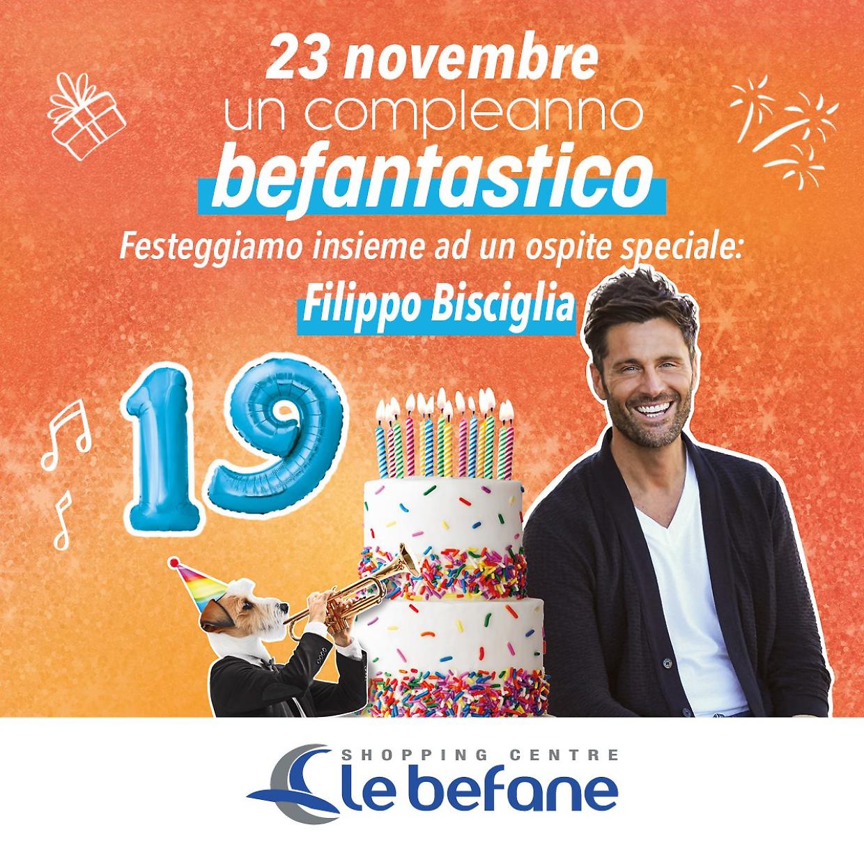 Le Befane Shopping Centre: un compleanno da record con Filippo Bisciglia