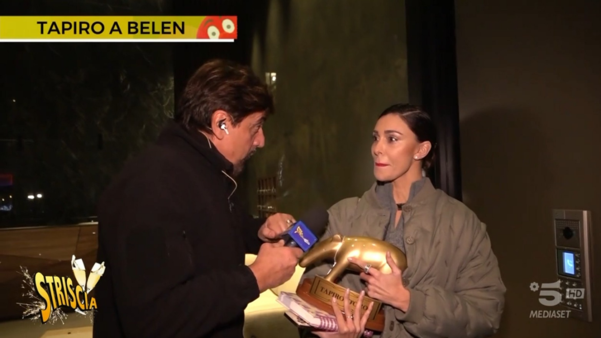 Valerio Staffelli e Belen Rodriguez (Fonte Mediaset)