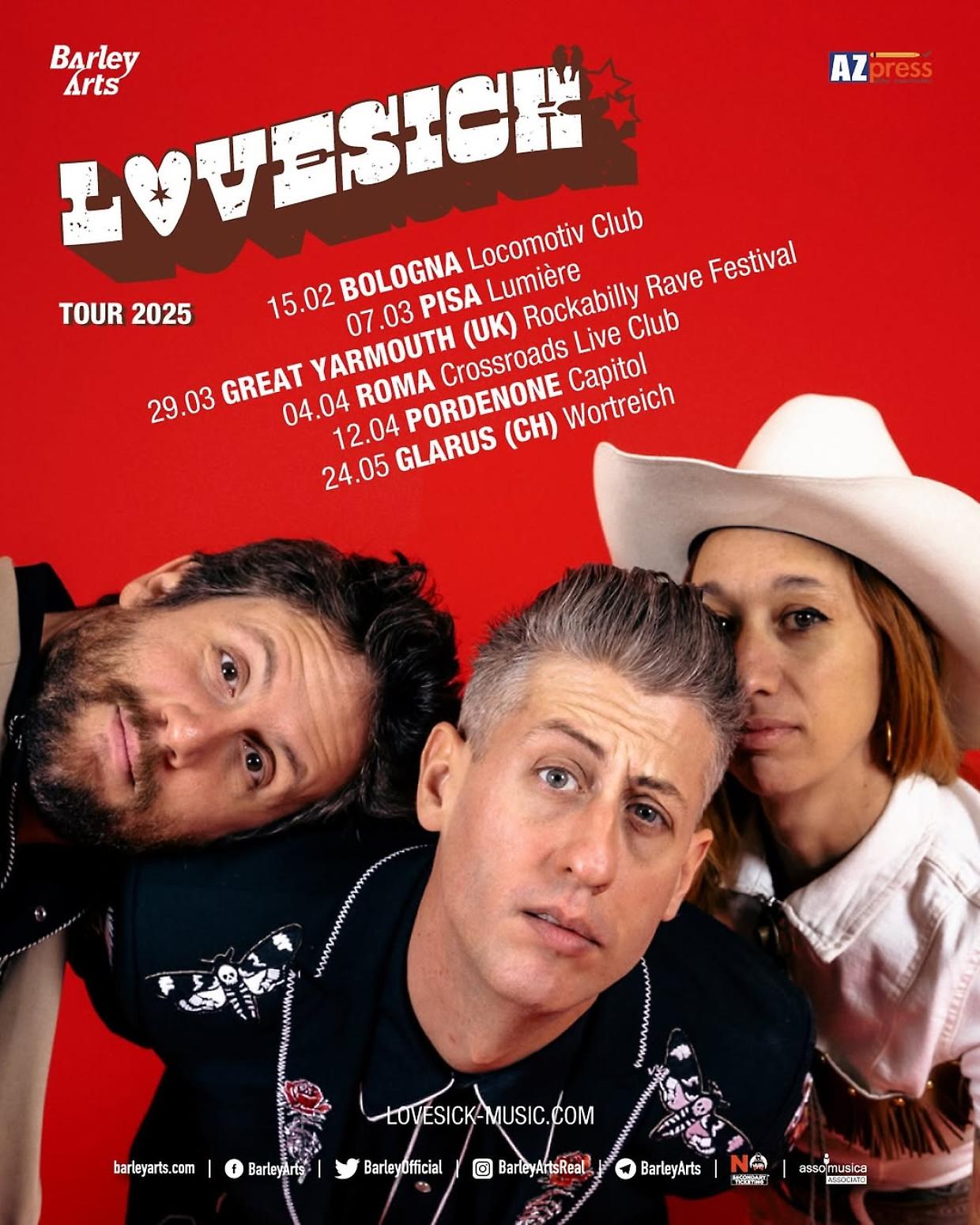 Lovesick: il fascino del rock'n'roll e dello swing al Locomotiv