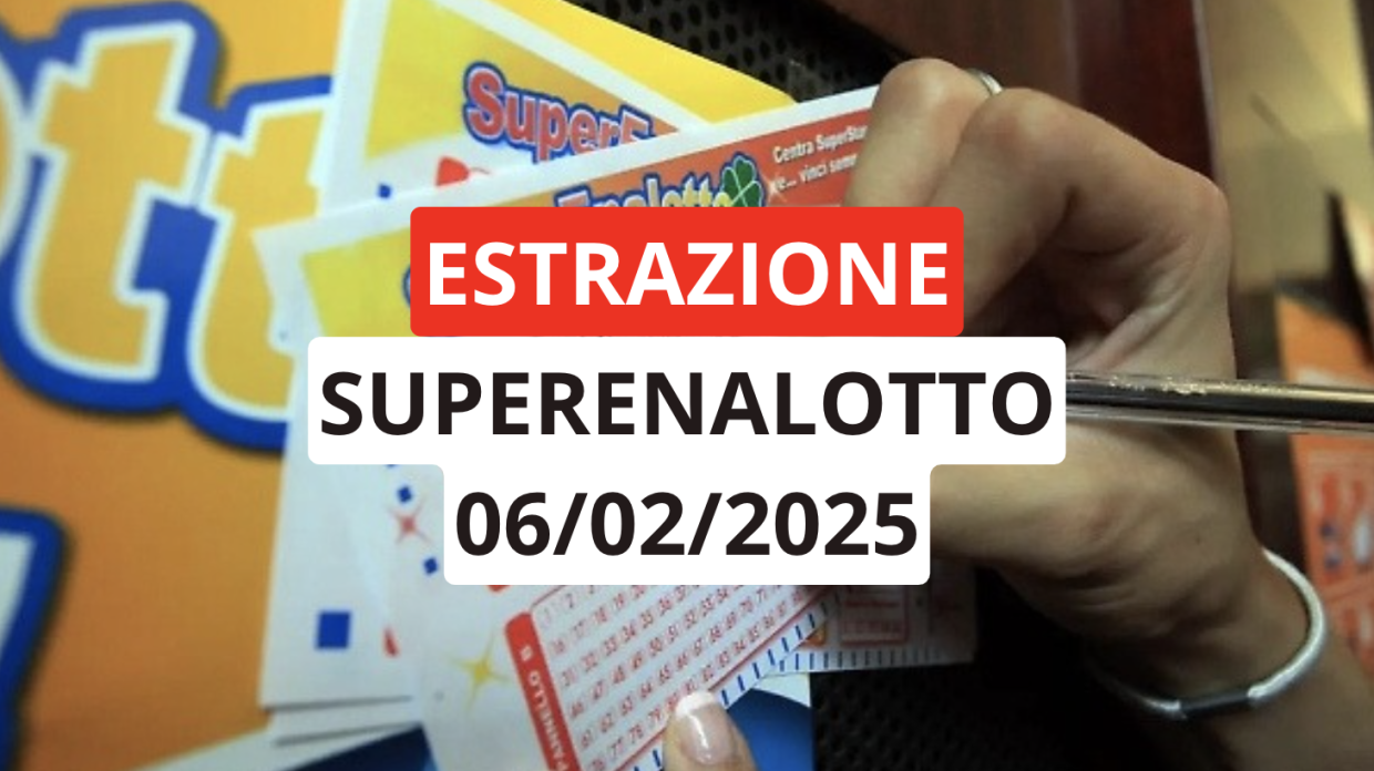 Estrazione Superenalotto, ecco i numeri vincenti di giovedì 6 febbraio 2025