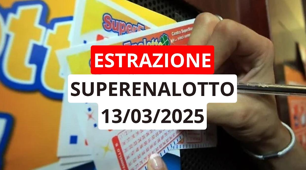 Estrazione Superenalotto: ecco i numeri vincenti di giovedì 13 marzo