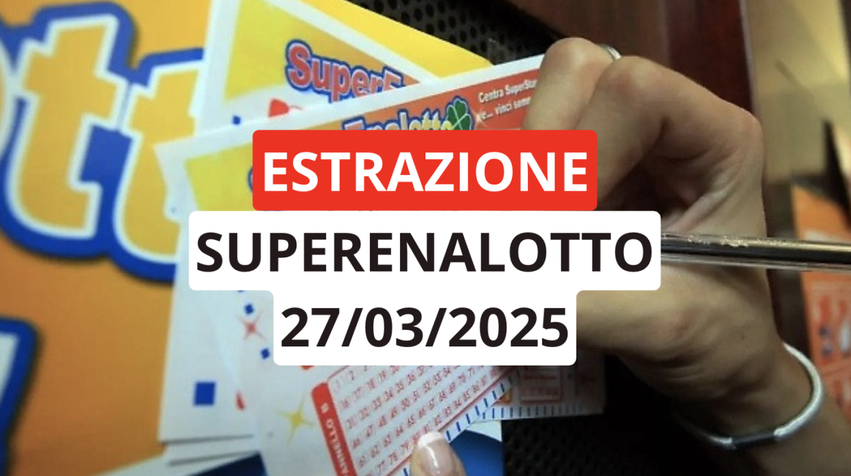 Estrazione Superenalotto, ecco i numeri vincenti di giovedì 27 marzo 2025