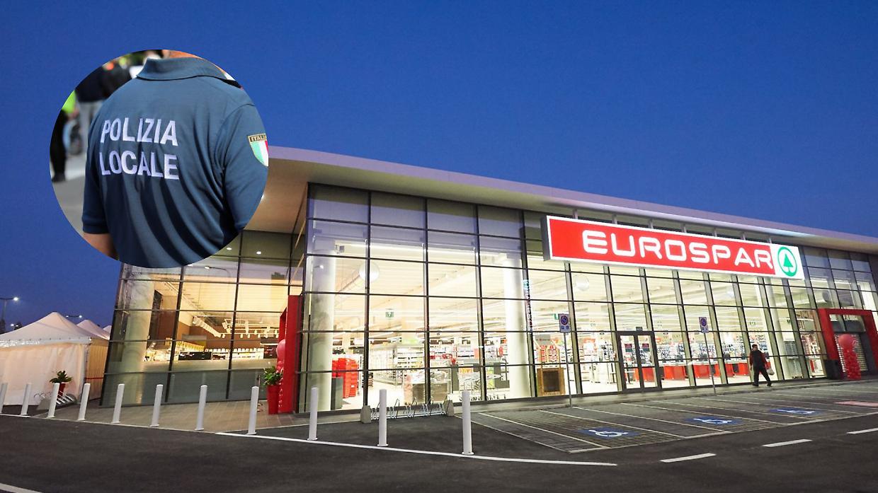 Un ispettore modenese fuori servizio ferma un ladro all'Eurospar in via Cabassi