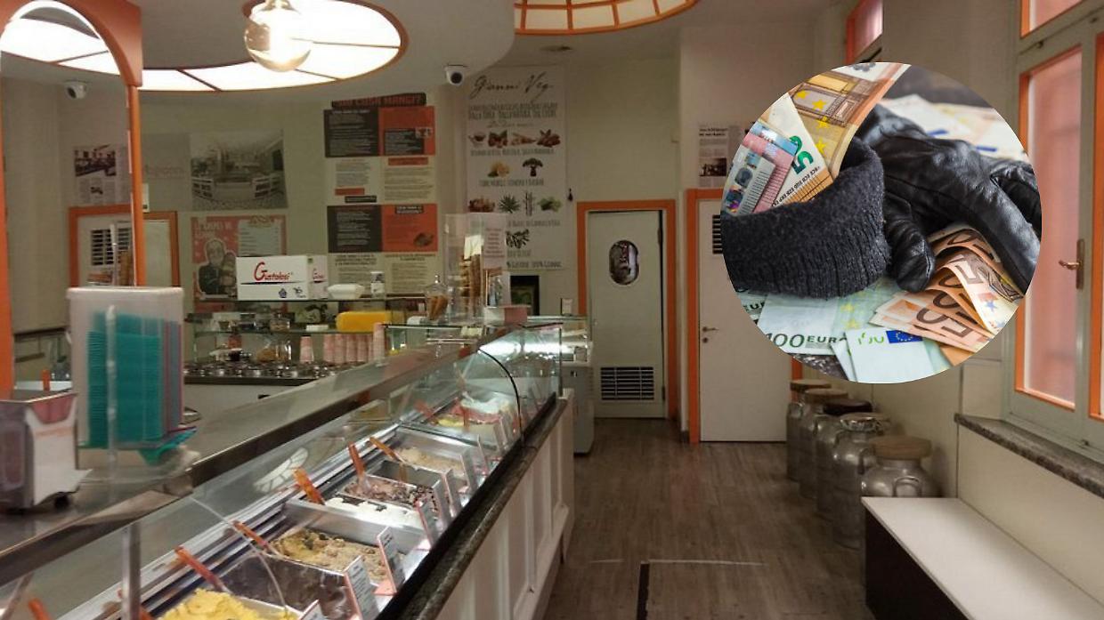 Furto notturno alla Gelateria Gianni: due ignoti hanno forzato la serratura e hanno rubato il fondo cassa
