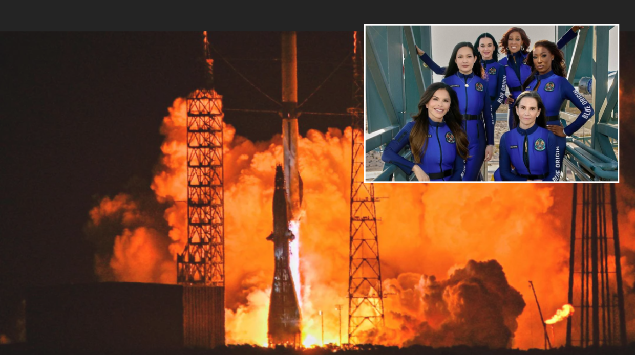 Missione spaziale Blue Origin: equipaggio femminile torna a terra dopo un volo suborbitale