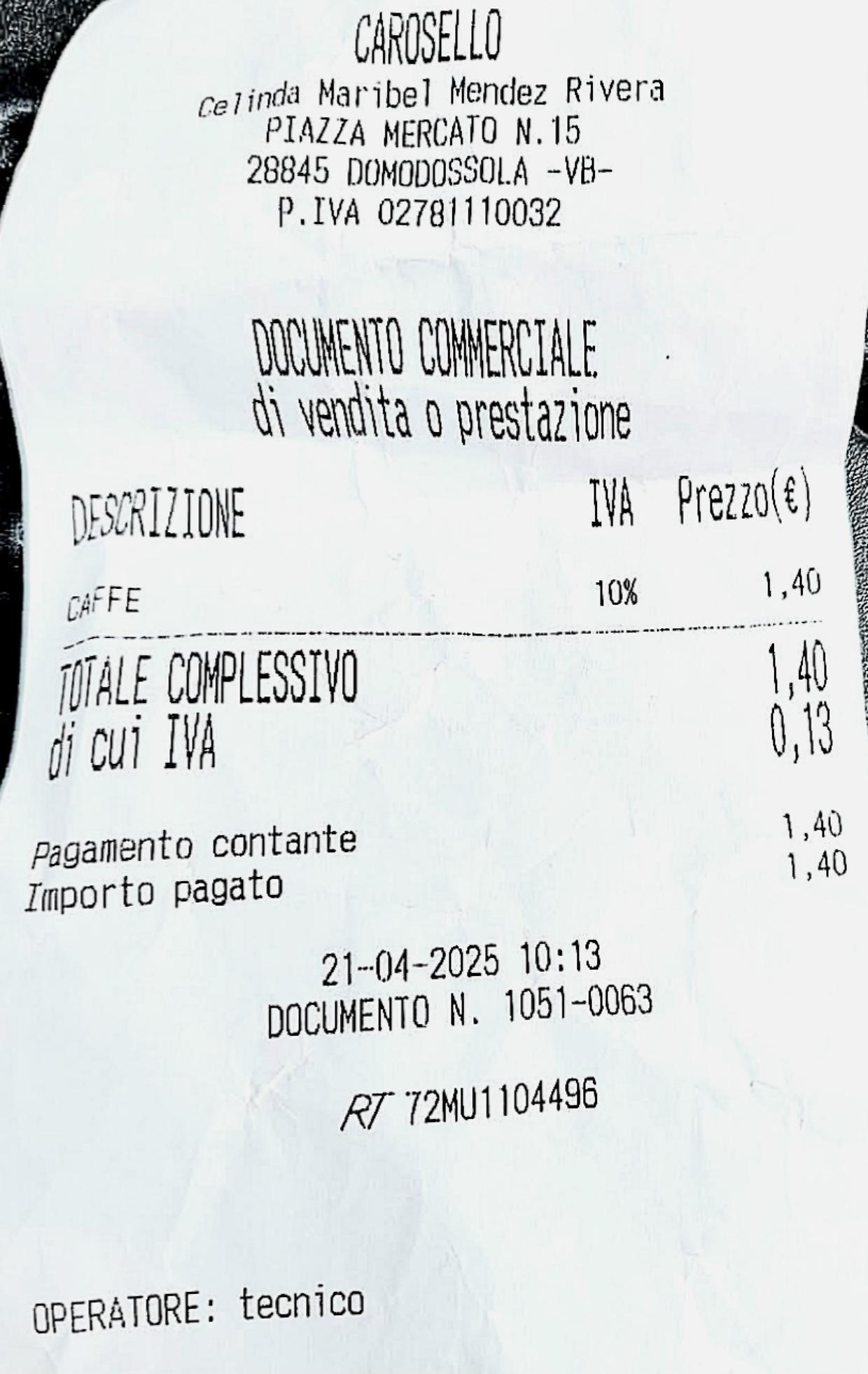 Un caffè 