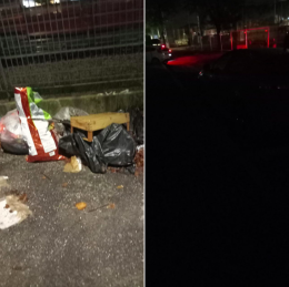 Al buio e sommersi dai rifiuti: episodio di degrado urbano a Casalecchio di Reno