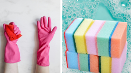 Perché le spugne da cucina sono colorate? Svelato il motivo