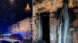 Incendio a Imola: quattro intossicati e gravi danni in un appartamento-FOTO
