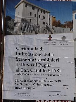 Ruvo di Puglia rende omaggio a Cataldo Stasi