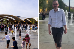 Inaugurata la nuova piazza-giardino a Bolognina con gli innovativi giardini 'della pioggia'
