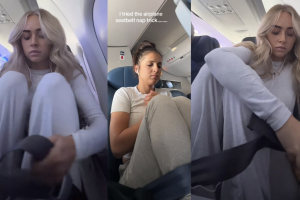 Secondo TikTok, esiste un modo per dormire comodamente in aereo