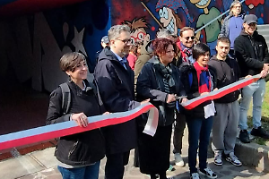 Il sottopasso 'Carlo Piazzi' si veste di rossoblù