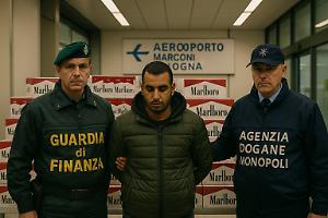 Fermato cittadino tunisino con 48 kg di sigarette Marlboro all'aeroporto Marconi