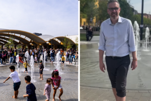 Inaugurata la nuova piazza-giardino a Bolognina con gli innovativi giardini 'della pioggia'