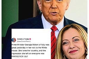 “Thank you, Giorgia”: il ringraziamento di Trump riaccende i riflettori sull’Italia