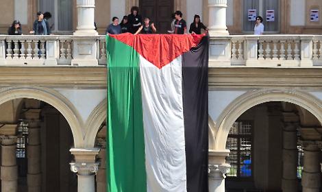 La protesta in Rettorato