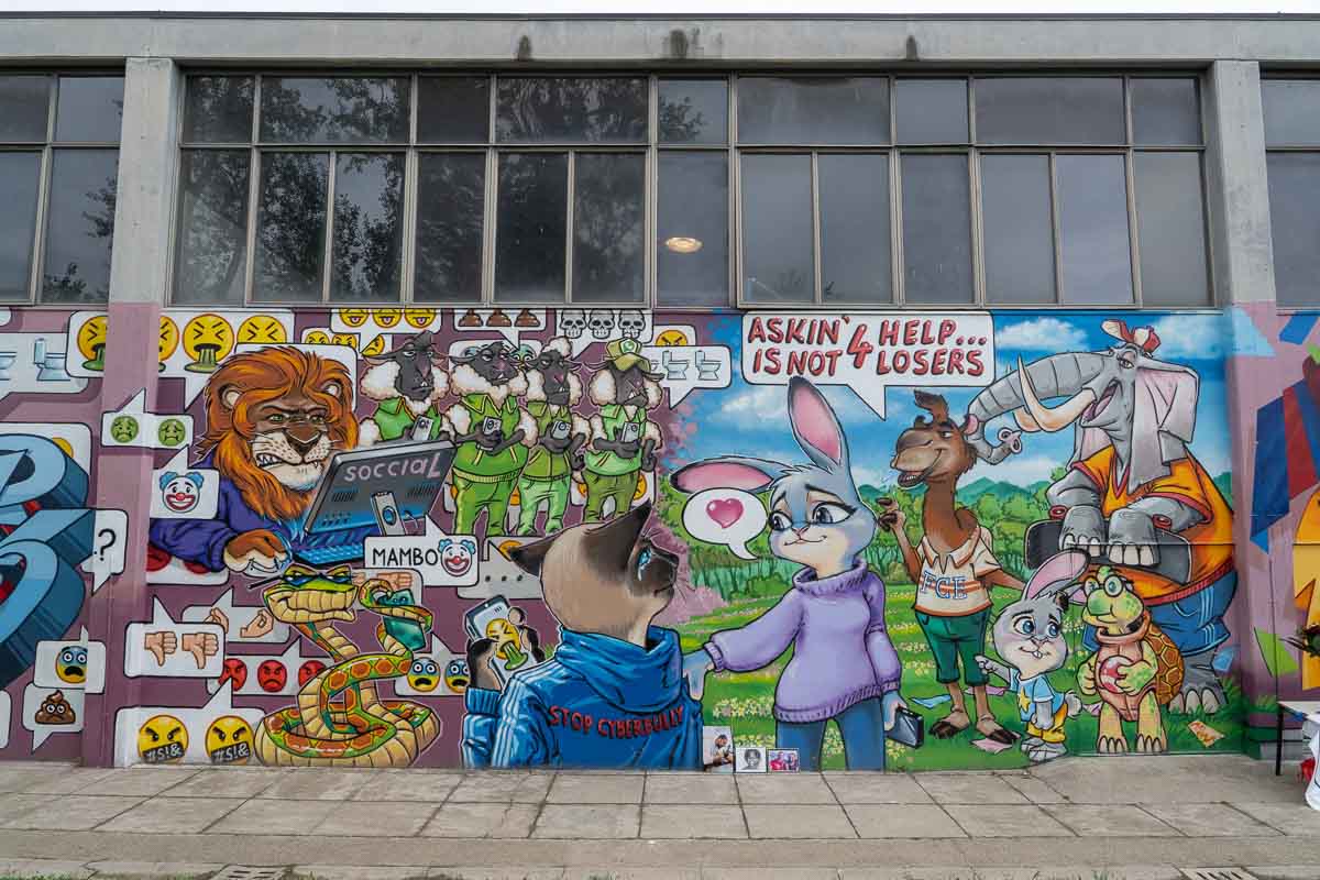 Il murales dedicato a Vincent 